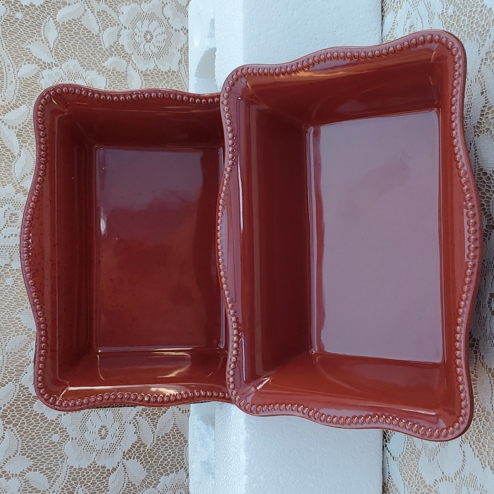 Stoneware small casserole Bakeware 10 x 8 x 2.6 NWOT Oven Microwave Freezer safe
